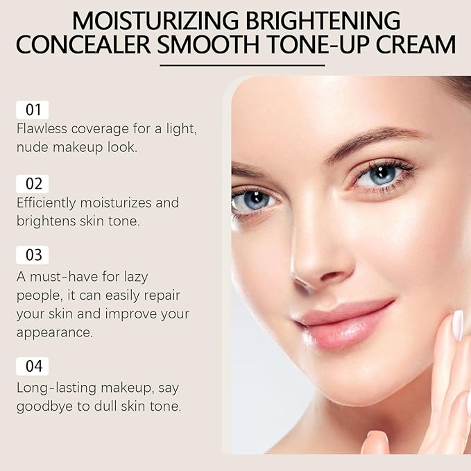 ownawant crema de maquillaje, Moisturizer brightening concealer smooth, tone up cream (2PCS)