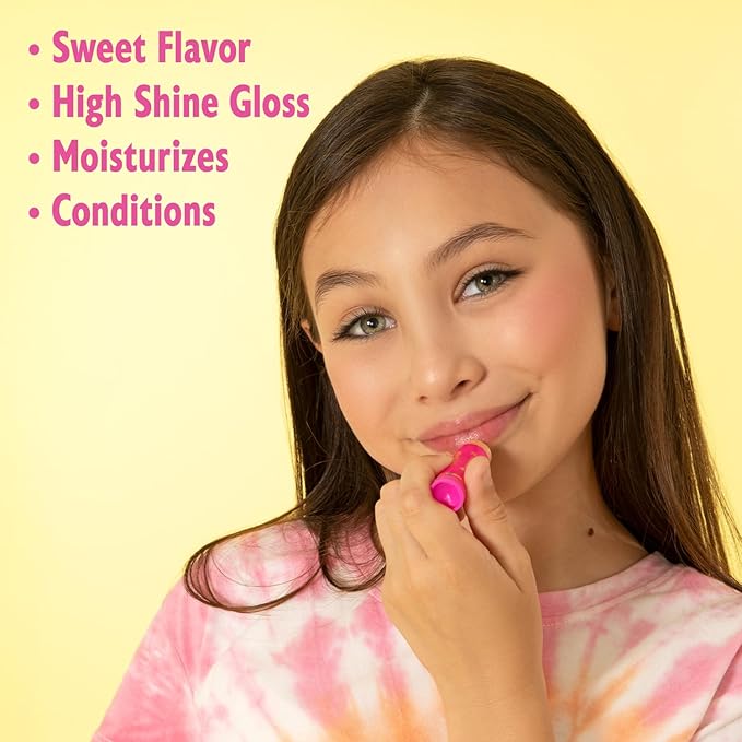 Lip Smacker Lippy Pals Swirls, Sanrio Hello Kitty, Flavored Moisturizing & Smoothing Soft Shine Lip Balm, Hydrating & Protecting Fun Tasty Glossy Finish, Cruelty-Free & Vegan - Cheerful Cherry, Kiwi