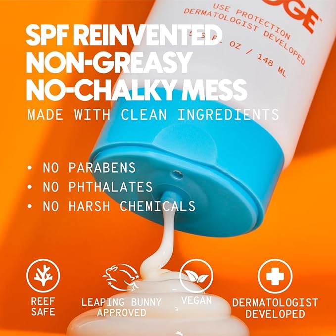 SPOOGE The OG Mineral All-Screen SPF 50 Face + Body, Dermatologist Developed, Broad Spectrum, Sheer Sunscreen - Non-Greasy No Chalky Mess & Reef Safe, All-Weather Care with Aloe + Vitamins C+E - 5 Oz