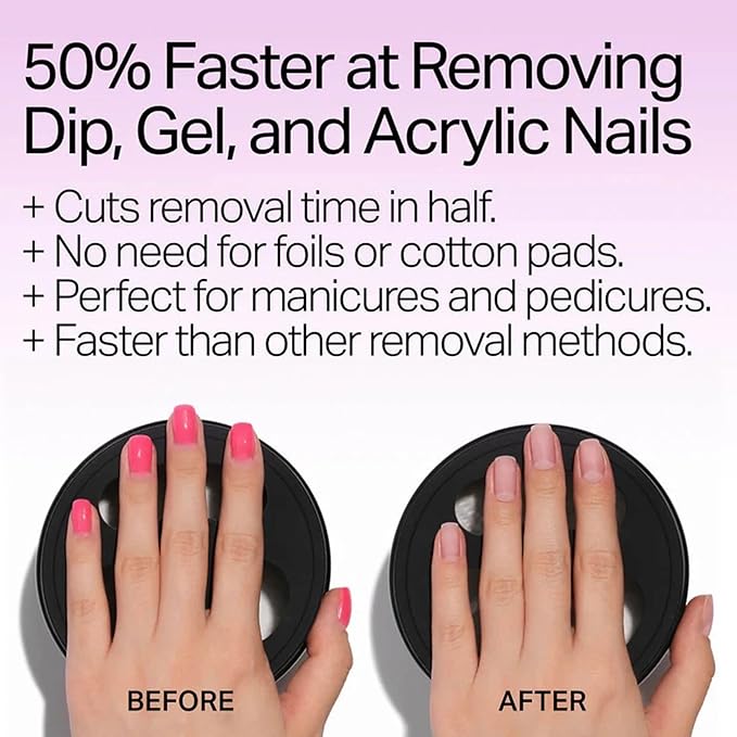 Nailboo Magic Soak Manicure Remover Bowl, Electric Nail Soaking Bowl Effortlessly Removes Nail Dip Powder, Acrylic, Gel Polish and Press Ons, Perfect Size for Manicures