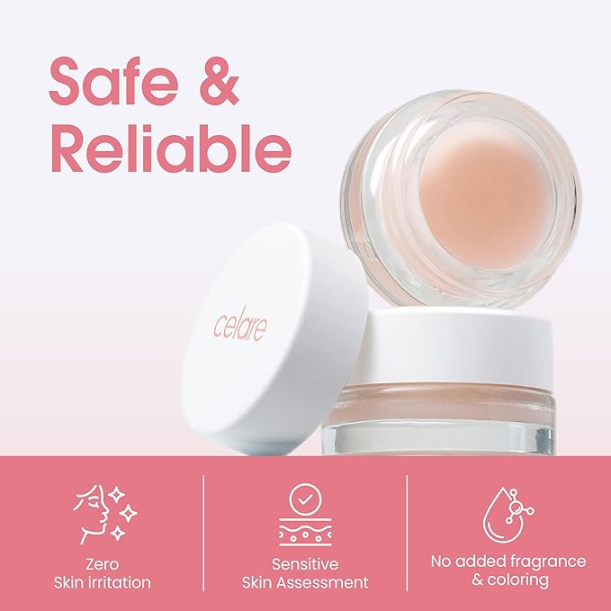 Celare Collagen Glow Plumping Lip Mask | K-Beauty | Non-sticky Overnight Lip Mask & Moisturizing balm With Collagen, Peptides, Hyaluronic Acid & Shea Butter For Dry & Flaky Lips | 6.3 g / 0.22 oz.