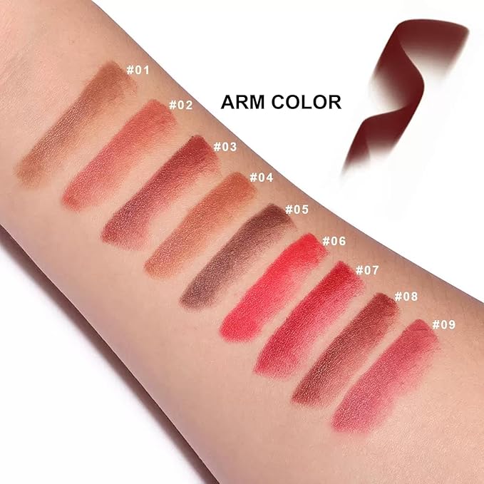 2-in-1 Gradient Brown Lip Liner & Lipstick, Dark Brown Maroon Waterproof Long Lasting Matte Lip Liner Pencil, Makeup Smudge proof lip liner with Cone Tip (05#-Dark Brown)