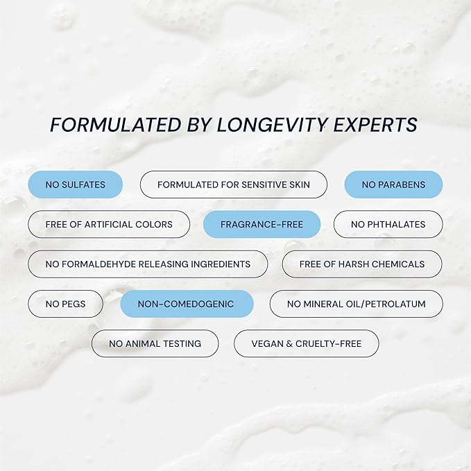 Blueprint Bryan Johnson Facial Serum with SFC & NMN – Age Defying Serum for Fine Lines, Firmness & Hydration – Longevity-Inspired Skin Care for Radiant, Youthful Skin – Fragrance Free & Vegan Formula