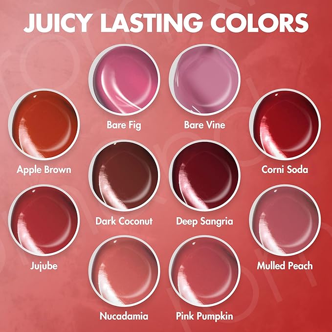 rom&nd Juicy Lasting Tint #17 Plum Coke - K-Beauty Long-Wear Glossy Lip Stain for Cool Tones, Hydrating & Non-Sticky Deep Berry Plum