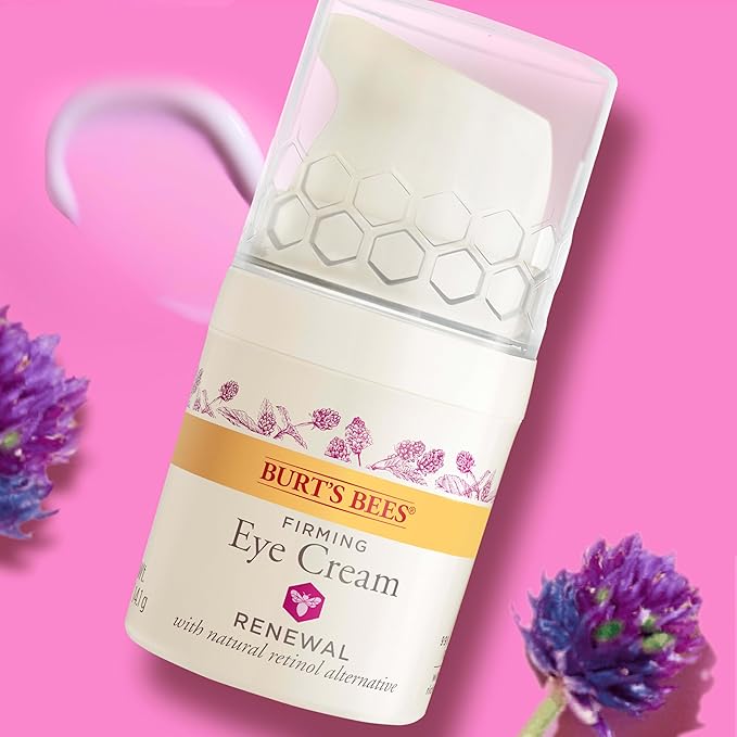 Burt's Bees Renewal Firming Eye Cream With Natural Retinol Alternative, Reduces Appearance of Lines, Wrinkles, Under-Eye Circles and Crow's Feet, 99 Percent Natural Origin Skin Care, 0.5 oz. Bottle