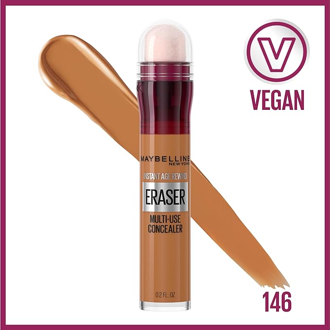 Maybelline Instant Age Rewind Eraser Dark Circles Treatment Multi-Use Concealer, 146, 1 Count (Packaging May Vary)