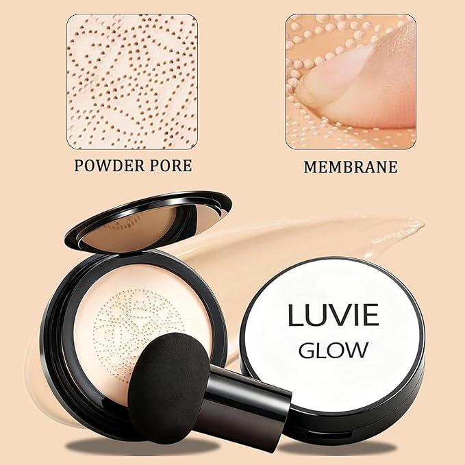 Foundation for Older Women | Perfect for Light/Medium Complexions | Mushroom Head Air Cushion CC Cream - BB Cream Foundation for Mature Skin Makeup Concealer Long Lasting Full Coverage (Natural color)