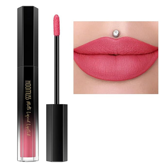 Red Lipstick Long Lasting, Matte Liquid Lipsticks for Women Non Transfer Smudgeproof Smooth and Easy to Appy Cruelty Free Lip Color,M64 Pink Heart