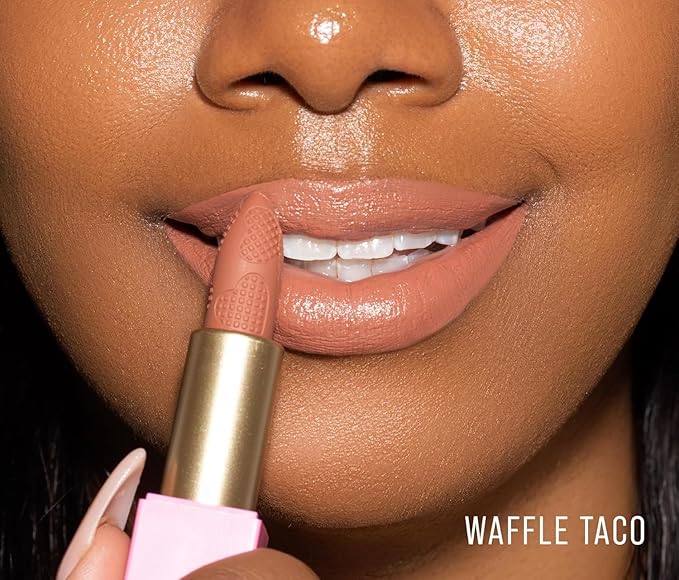 Beauty Bakerie Makeup Matte Lipstick, Long Lasting 24hr Wear Lip Stick for Women, Smooth Matte Finish, Highly Pigmented, Moisturizing, Smudge-Proof Matt Lipsticks, 3.5g, Waffle Taco