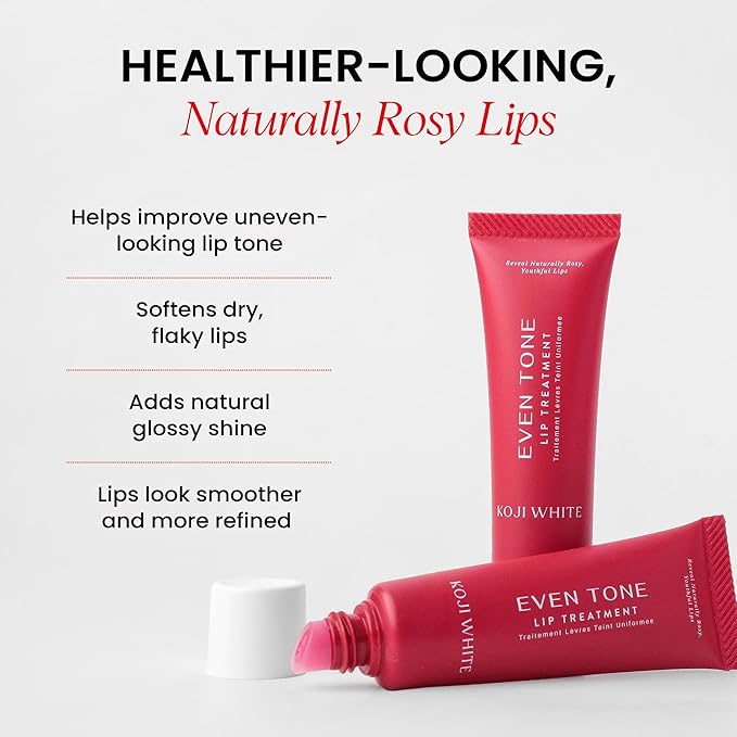 Koji White Lip Discoloration Treatment for Dark Lips | Smokers, Moisturizer & Hydrating Lip Balm with 1% Kojic Acid, Hyaluronic Acid, Vitamin C, Carrot Oil - Beeswax-Free, Vegan Chapstick, 0.23 Fl Oz