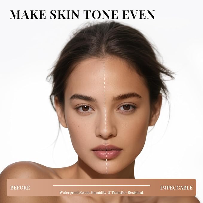 PHOFAY Matte Sunscreen Liquid Foundation SPF 30 (1.02 fl oz) - Long-Wearing Oil-Control, Concealing & Non-Greasy Buildable Coverage, Suitable for Most Skin Types, Daily & Outdoor Use (02#)