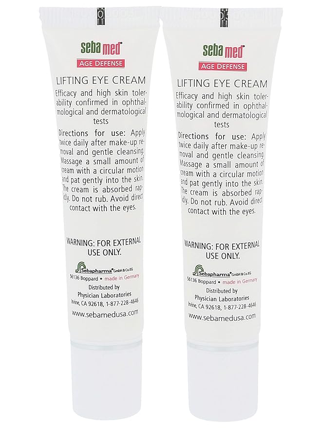 Sebamed Anti Aging Afe defense Q10 Lifting Eye Cream Hyaluron Complex - Visibly Reduces the Apperance of Wrinkles (15mL) Pack of 2