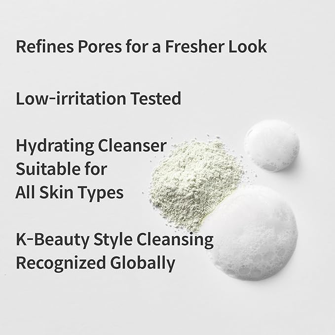 FORETDERM Matcha Enzyme FX Powder-To-Foam Cleanser, Enzyme Face Wash With Matcha Extract, Hydrating Korean Facial Cleanser For Daily Use, Water-Based Fragrance Free Formula, All Skin Types, 1.76oz