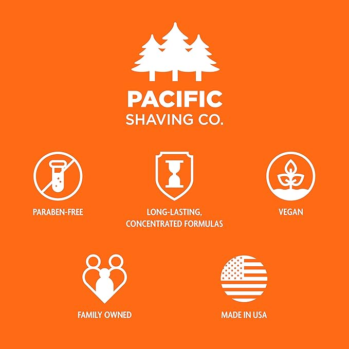 Pacific Shaving Company Natural Shaving Cream - Shea Butter + Vitamin E Shave Cream for Hydrated Sensitive Skin - Clean Formula for Smooth, Anti-Redness + Irritation-Free Shave Cream (3.4 Oz, 3 Pack)