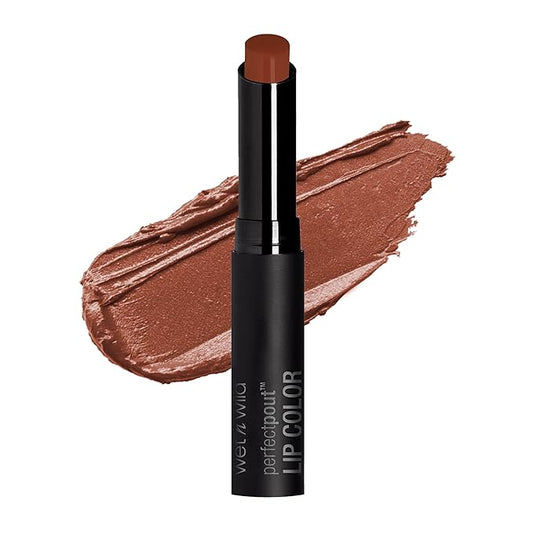 ipstick By Wet n Wild Perfect Pout Lipstick Lip Color Fall Red Extra Cinnamon Please | Non-Tacky | Non-Sticky | Long Lasting
