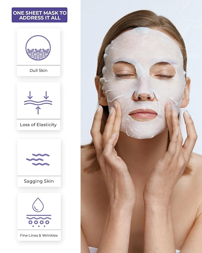 CENTELLIAN 24 Madeca Mask (Wrinkle Revitalizing, 20pc) - Face Mask Sheet for Skin Elasticity, Instant Lift with Centella Asiatica, TECA, Niacinamide, Retinal Korean Skin Care for Men Women