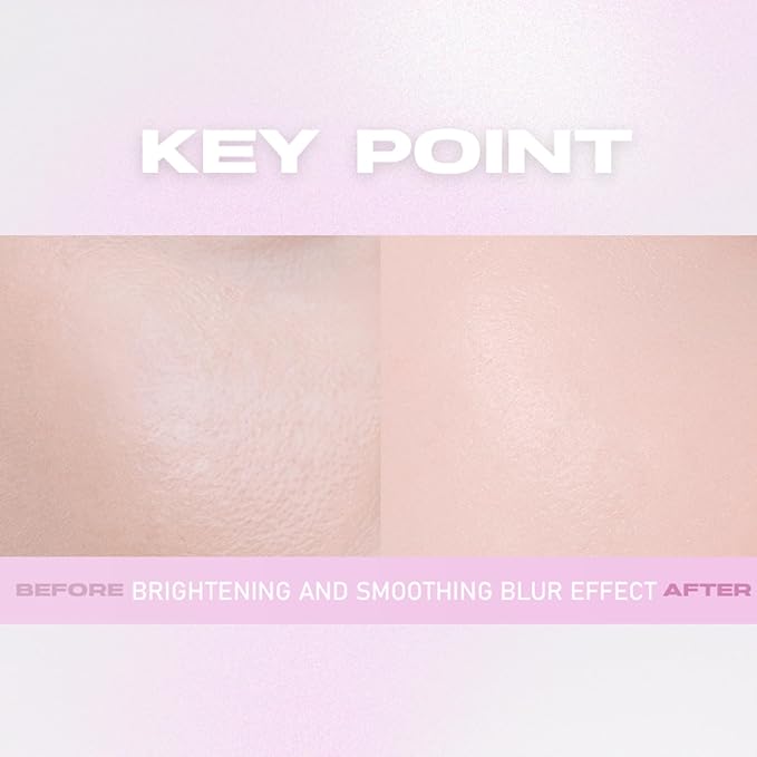 ABOUT TONE Glow Powder Pact 0.28oz - Shining Tone-Up Pressed Powder Compact with Mirror and Puff Natural Peach Pearl Shimmery Blur Finish Face Makeup Setting Finishing Transparent Sebum Control Vegan