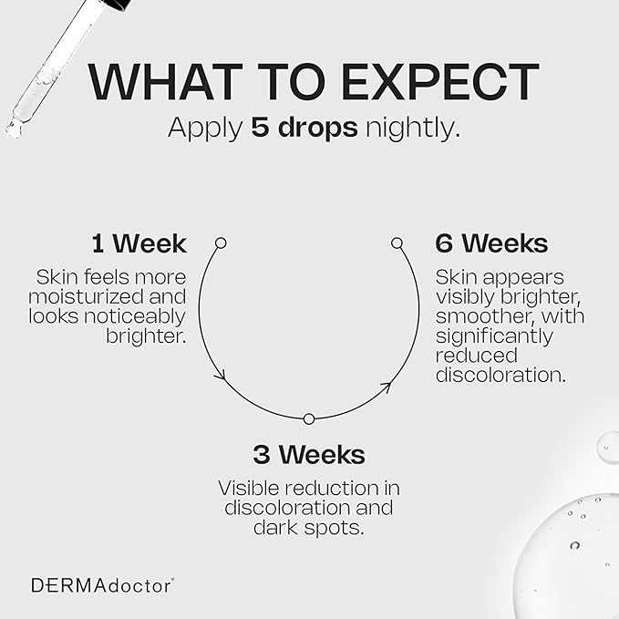 DERMAdoctor Vitamin C Oil for Face – Night Toner, Hydrating 20% Vitamin C Face Oil for Women Anti Aging with Vitamin E, Ferulic Acid & Marula Oils, Dermatologist Formulated, 1 Oz