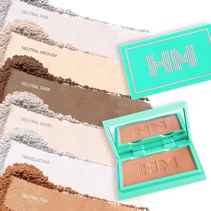 Travel Size Mini Pressed Powder - Haute Minute Makeup Complexion Perfection Mini Powder - Perfect For Travel or Your Purse! (Neutral Tan)