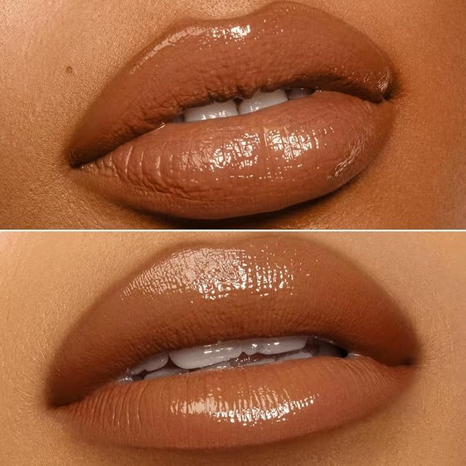 about-face Light Lock Lip Gloss Bitter Half – Non-Sticky, High-Shine Lip Oil Gloss with Coconut Oil, Peppermint & Lavender – Vegan, Cruelty-Free, Clean Beauty – 0.21 oz (Rich Espresso)