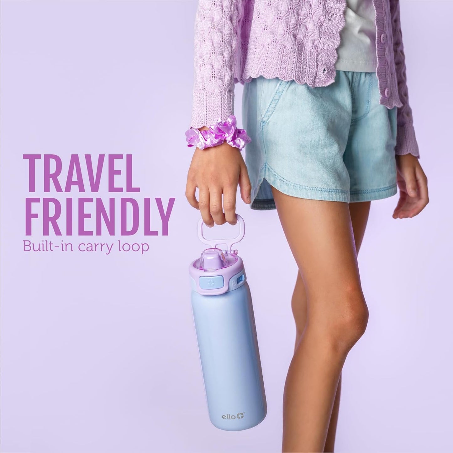 Pop & Fill 18Oz Stainless Steel Kids Water Bottle with Quick Fill Lid | Vacuum Insulated BPA Free Bottle with Leak Proof Straw and Chug Lid, Dishwasher Safe, Gift for Kids Teens, Cheetah