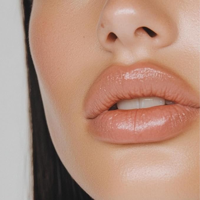 AS OF TODAY R Peptide Lip Balm | Salted Caramel Hydrating Lip Treatment | Hyaluronic Acid + Peptide Glossy Balm | Plumping Moisturizing for Dry Lips | Clean Beauty Formula | 0.35 oz Tube