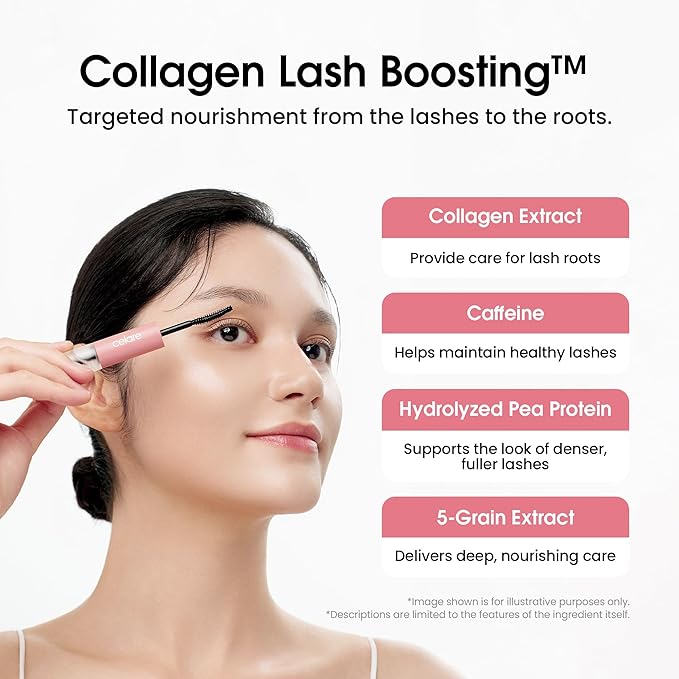 Celare Collagen Lash Care Dual Serum | 2-in-1 Lash & Brow Enhancing Serum for Women & Men | Collagen, Caffeine & Peptides | Fuller, Thicker Lashes & Healthy Roots | K-Beauty | 13 ml / 0.43 fl. oz.