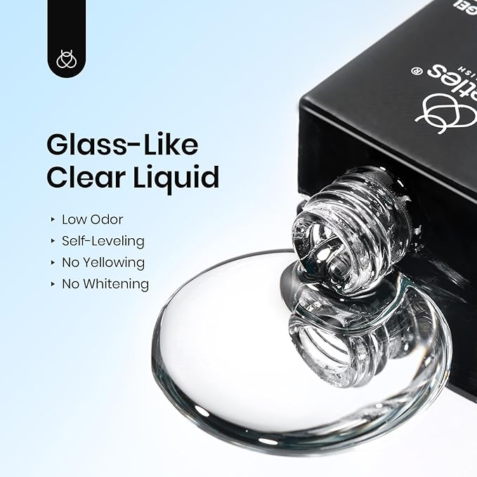 beetles Gel Polish 2Pcs 15ml No Wipe Top Coat High Gloss Shiny Long-Lasting Clear Gel Top Coat, Soak Off Nail Lamp Nail Gel, Home DIY Professional Manicure and Nail Salon