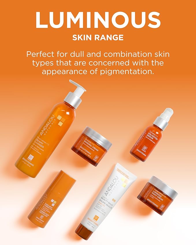 Andalou Naturals Purple Carrot + Vitamin C Luminous Skin Night Cream - Hydrating Face Moisturizer - With Fruit Stem Cell Complex for Radiant Skin - 1.7 fl oz