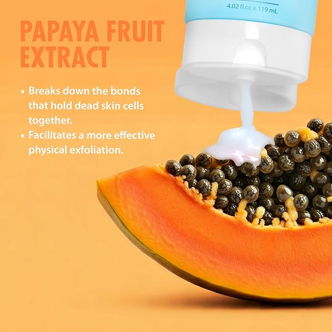 Ebanel 2-Pack Brightening Peeling Gel with Cotton Cellulose, Rice, Papaya, Centella, Hyaluronic Acid for Face and Body, Gentle Exfoliating Face Scrub Gel Peel Wash Pore Cleanser Minimizer Exfoliator