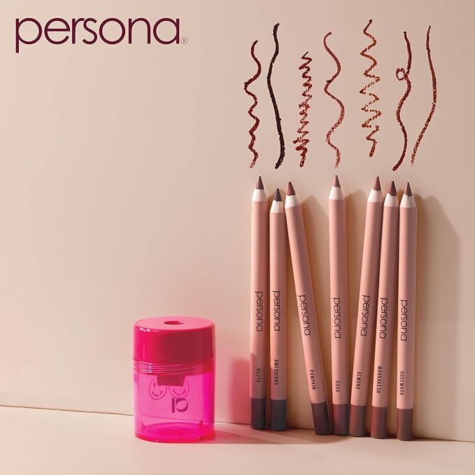 PERSONA Cosmetics Lip Liner | Creamy, Long-Wear Matte Pencil with Jojoba Oil | Hydrating & Easy to Apply | Shapes, Defines & Contours Lips | Vegan, Cruelty-Free, Paraben-Free | Made in USA, Dusk