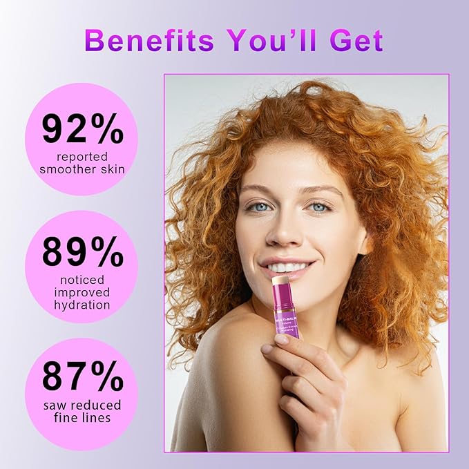 2 PCS Multi Balm, Volume Multi Balm Stick, Collagen Moisturizing Stick for Face, Eyes, Neck, Lips, Hydrating And Firming Skin, For Most Skin Types,Purple