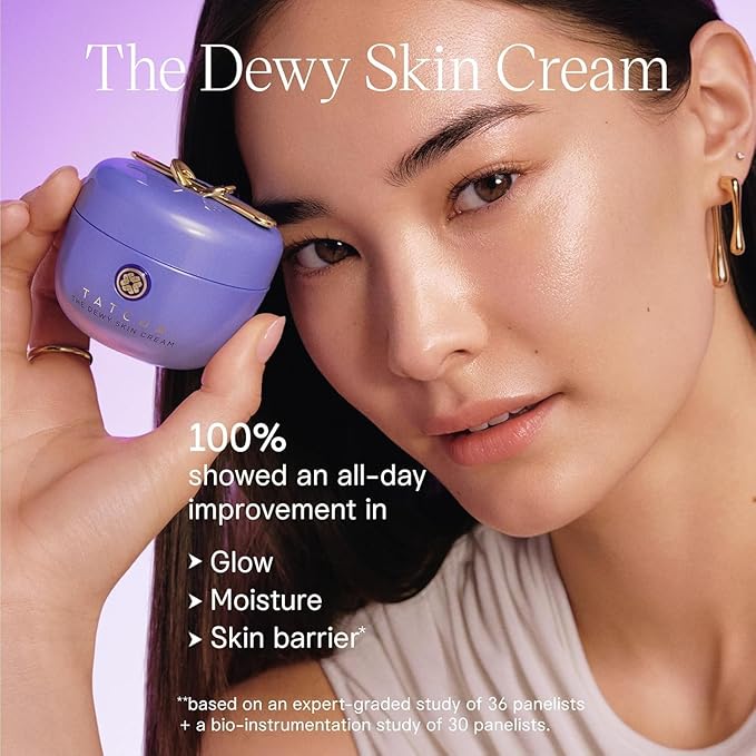 TATCHA The Dewy Skin Cream, Jumbo | Rich Line-Plumping Moisturizer - Hydrate, Plump, and Protect Dry Skin | 75 ml / 2.54 fl. oz.