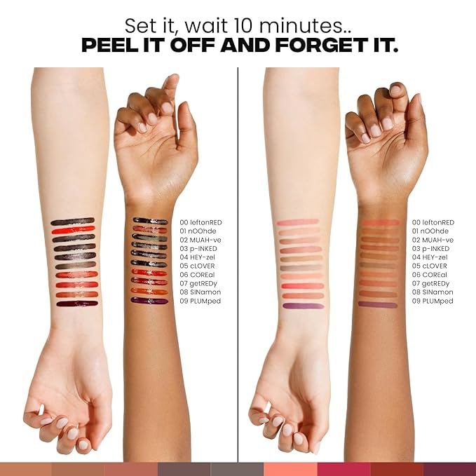 Sacheu Lip Liner STAY-N Peel Off Lip Stain — Long Lasting Waterproof Lip Tint with Hyaluronic Acid & Vitamin E — Transfer Proof Matte Finish, Vegan & Cruelty-Free (cLOVER)