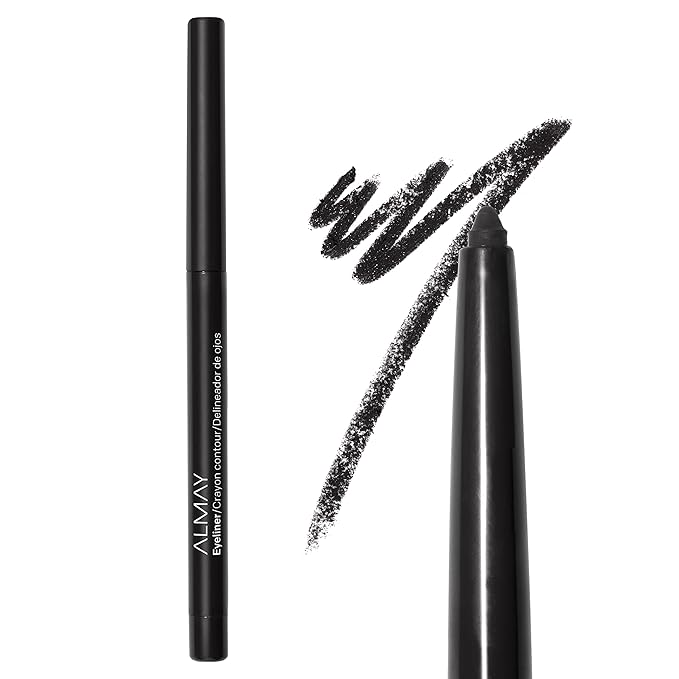 Almay All-Day Eyeliner Pencil, Hypoallergenic, Cruelty-Free, Smudge-Proof, Ophthalmologist Tested, Stocking Stuffer for Women, 205 Black, 0.01 oz