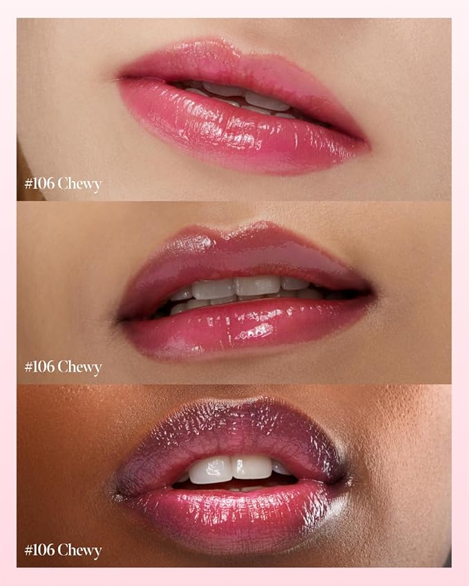 Glow Lock Jelly Tint 106 Chewy 4g, Hydrating Jelly Glow Lip Stain, Glass-Like Shine Lip Gloss, Long-Lasting Color, Moisturizing Lip Enhancer, Collectible Lock-Shaped Design, Korean Makeup