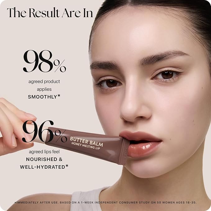 Nature Republic Honey Melting Lip & Butter Balm (DARK CHERRY CHOUX & DIRTY ESPRESSO) Set - Moisturizing Tinted Lip Balm, Peptides, Sheer & Glossy, Stocking Stuffers