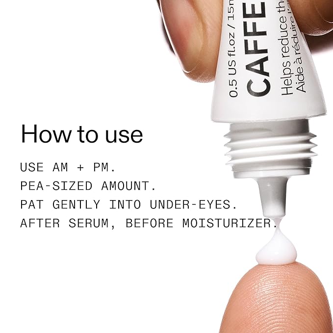 The INKEY List Caffeine Eye Cream, Reduce Eye Puffiness and Dark Circle, Blur Fine Lines, 0.5 fl oz