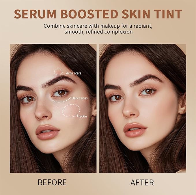 2 Pcs Foundation Stick Beauty Balm Serum Boosted Skin Tint Solid Tinted Moisturizing Serum Contour Stick Foundation for Women Natural Finish Makeup (#04, 0.63 OZ)