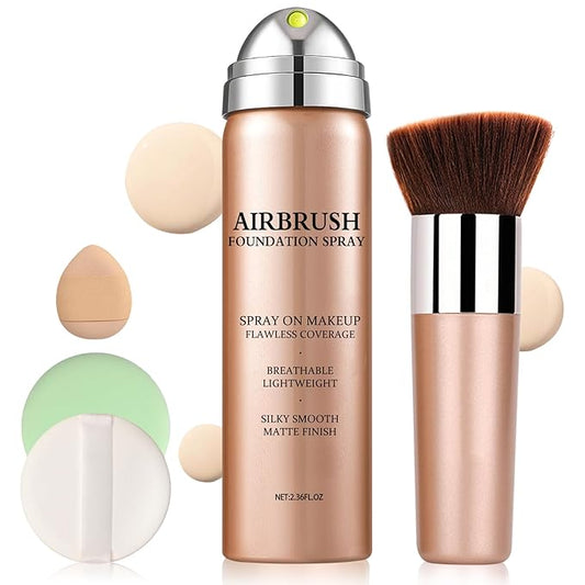 Air Brush Makeup Foundation,Magic Minerals Airbrush Foundation Makeup,Silk Flawless,Buildable Coverage,Moisturizing Formula for Smooth Radiant Skin (04 Porcelain)