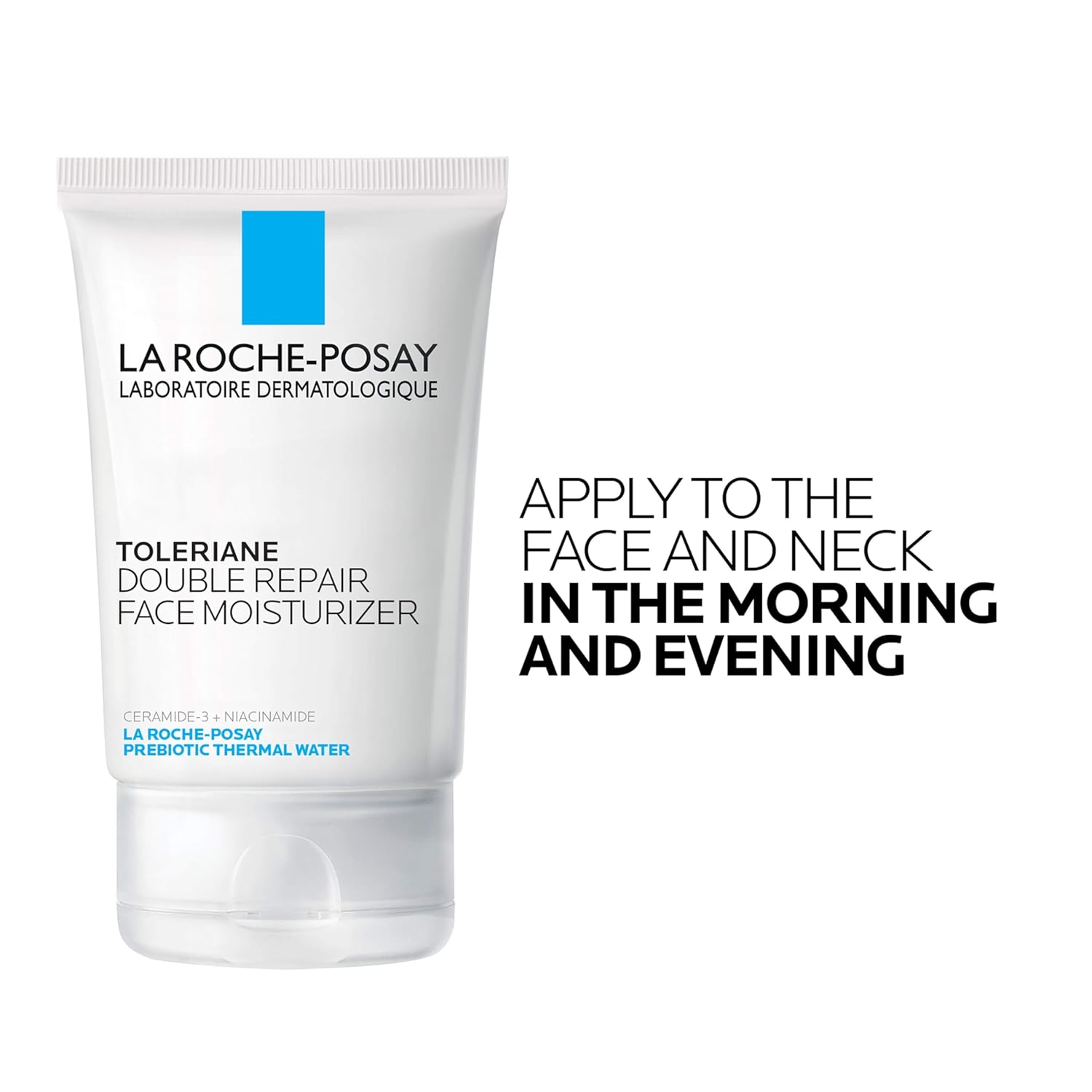 Toleriane Double Repair Face Moisturizer, Daily Moisturizer Face Cream with Ceramide & Niacinamide for All Skin Types, Immediate Comfort & Long Lasting Hydration, Fragrance Free