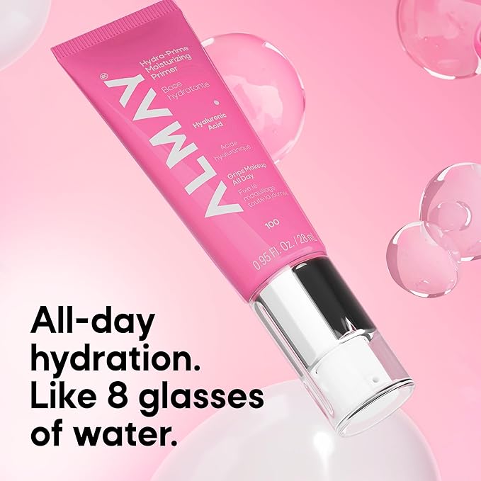 Almay Hydra-Prime™ Moisturizing Primer, Hydrating, Long-Lasting Makeup, Cruelty-Free, Skin-Smoothing, 100, 0.95 fl oz