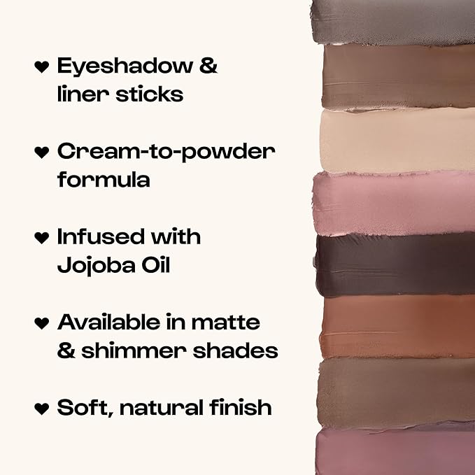 ALLEYOOP 11th Hour Waterproof Cream Eyeshadow Stick – Long-Lasting Eye Shadow Pencil & Eyeliner, Cream to Powder Stick & Highlighter – Smudge-Proof Eyeshadow Matte, Taupe Dollar Matte