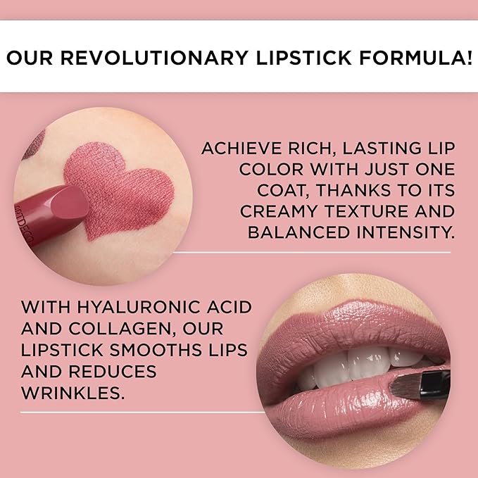 ARTDECO Perfect Color Lipstick - Frosted Rose - Glide-On Lipstick with Rich Color & Plumping Effect - Creamy, Pearly Finish - Hyaluronic Acid - Long Lasting - Lip Plumper - Lip Care - Makeup - 0.14 Oz