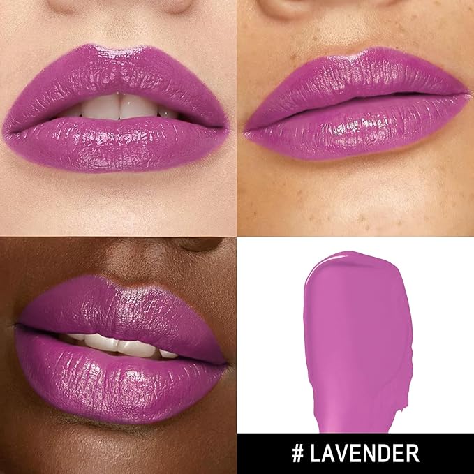 MAKI YIKA 3Pc Moisture Lipsticks for Women Nude Pink Purple Lipstick Hydrate Tinted Lip Balm for Dry Cracked Lips Glossy Lip Color, MA55/62/65