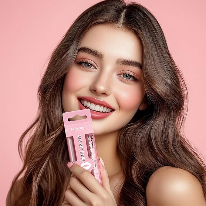 BestLand 3PCS Lip Liner and Lipstick Combo Set - Matte Lip Liner Pencil, Velvet Matte Lipstick & Hydrating Collagen Lip Gloss - Long-Lasting, Smudge-Proof, Nude Brown Lip Makeup Kit (#4 Nude Brown)