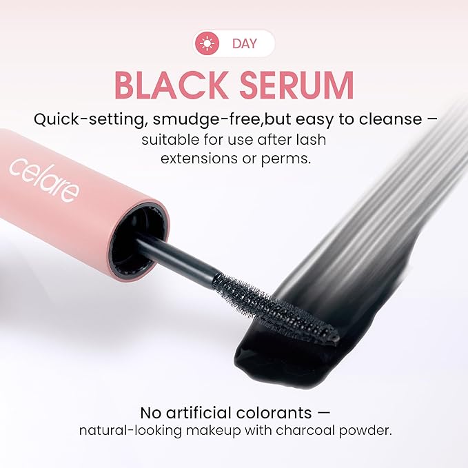 Celare Collagen Lash Care Dual Serum | 2-in-1 Lash & Brow Enhancing Serum for Women & Men | Collagen, Caffeine & Peptides | Fuller, Thicker Lashes & Healthy Roots | K-Beauty | 13 ml / 0.43 fl. oz.