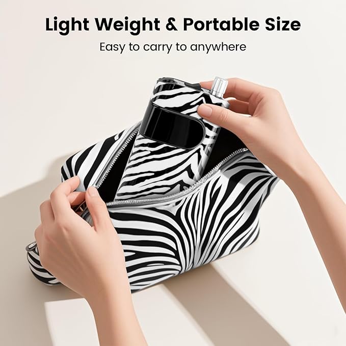 Lavinda 35000RPM Electric Nail Drill, Cordless Nail Drill Machine Portable Rechargeable Nail Efile for Acrylic Gel Nails, Manicure Pedicure Polishing Shaping Tool for Salon Home Use-Zebra Pattern