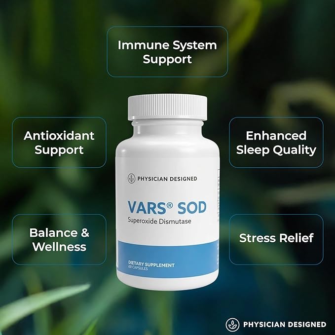 Physician Designed VARS SOD Booster - Superoxide Dismutase Supplement | SOD Supplement | 60 Capsules | Best Antioxidant Supplements