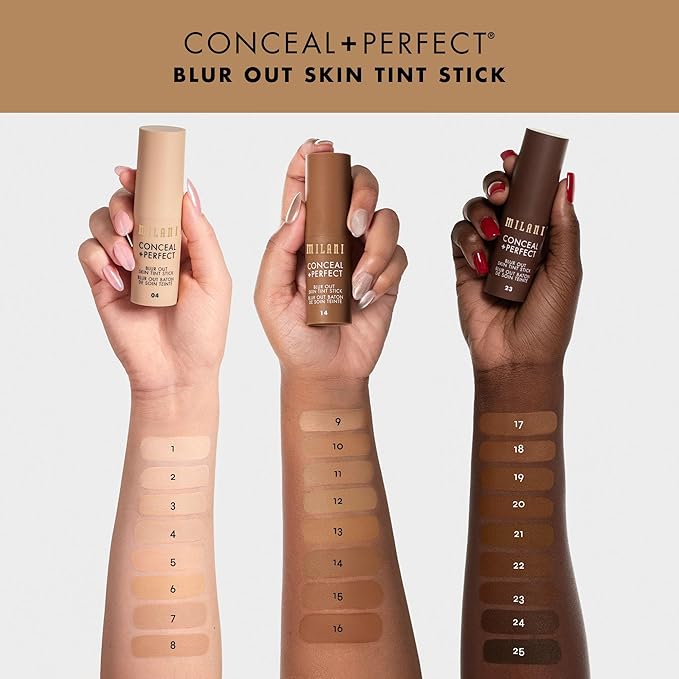 Milani Conceal + Perfect - Skin Tint Stick, Blur Out Tinted Moisturizer Makeup, Shade 08